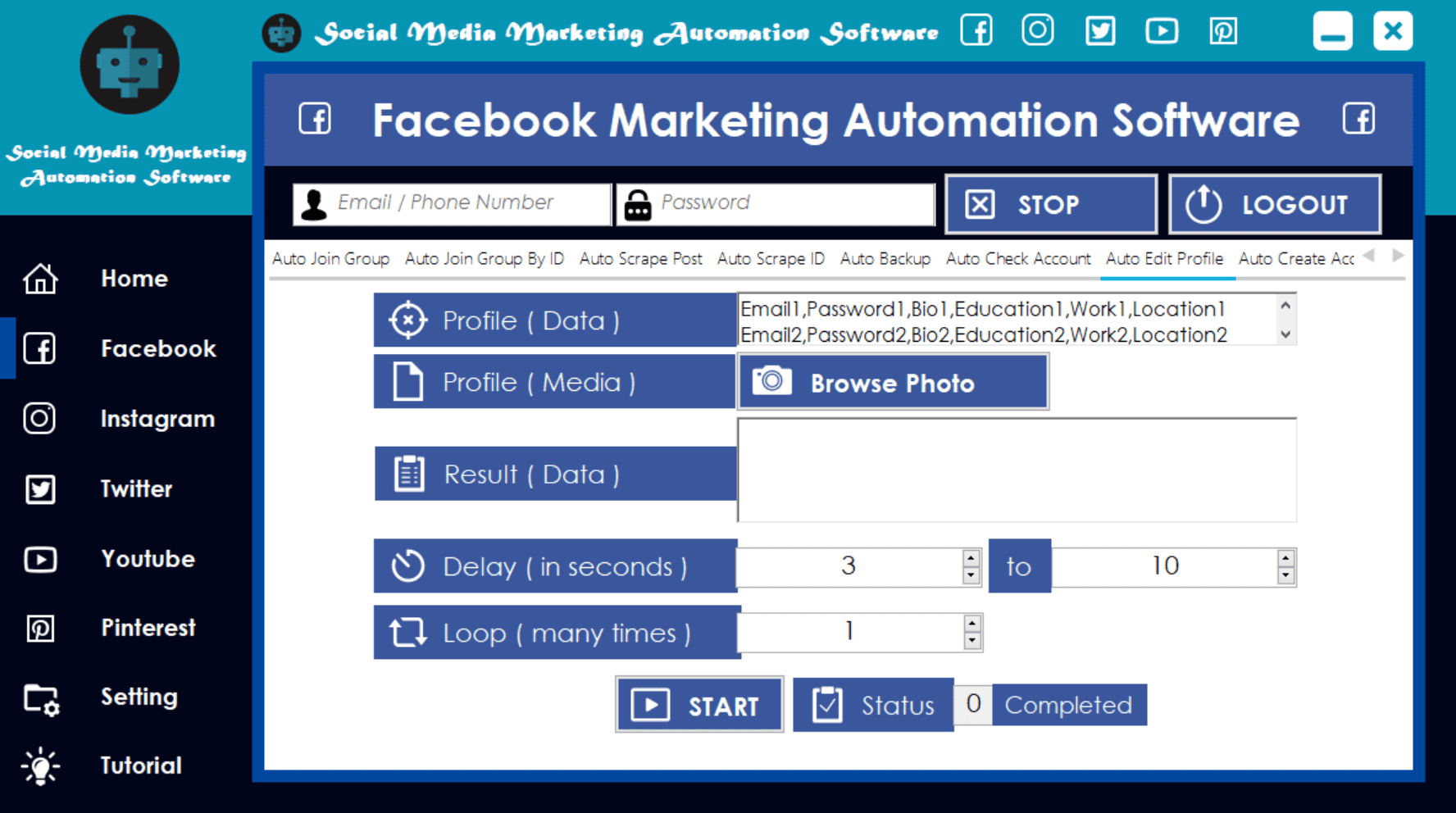Auto Edit Profile